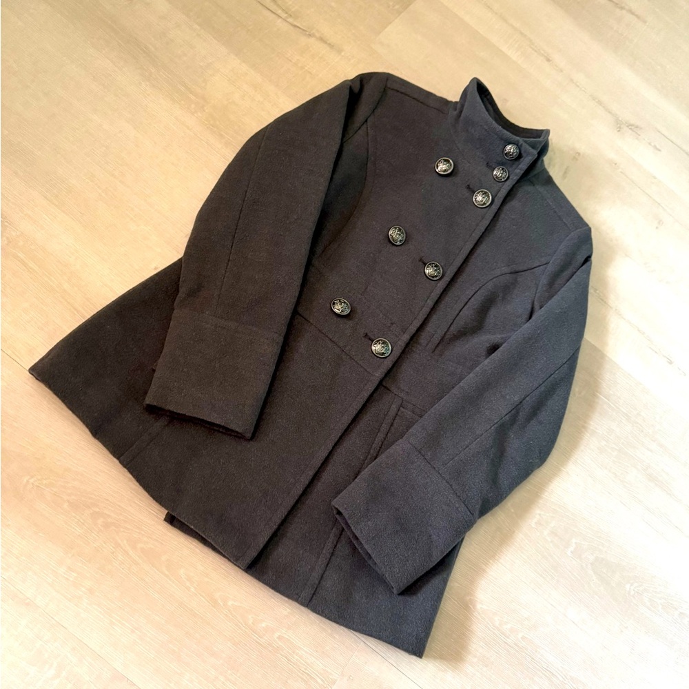 Liz Claiborne Grey Tailored Blazer Jacket – Sze Small, Chic Button Detail, Waist